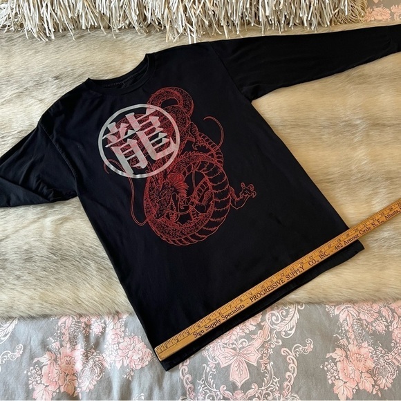 DRAGONBALL Z Black Red Graphic Long Sleeve M Shirt Anime RIPPLE JUNCTION - Picture 10 of 10
